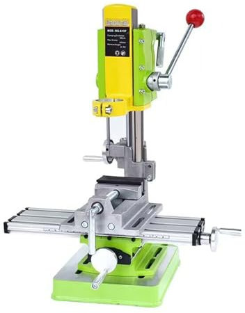 Bench Drill Press Stand - Electric Drill Press Tool with Aluminum Vise, 90° Rotating Fixed Frame, Adjustable Drilling Depth, Fits 38-43mm Electric Drills for DIY Projects