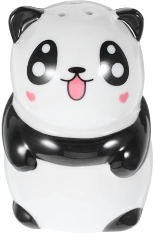 GRIRIW Dispensador De Especias De Cerámica Panda Frasco De Sal y Pimienta Para Cocina Recipiente De Condimentos Elegante y Funcional Para Barbacoa y Uso Doméstico