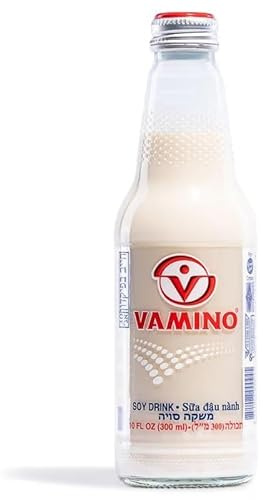 VAMINO SOY Drink 300ml | BOX OF 24 | SOYA Beverage | SOY Milk | Glass Bottles | Long Life Milk.