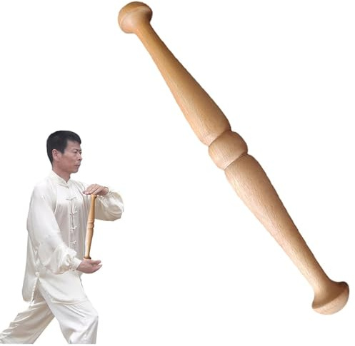 VDCVADKYE Tai Chi Qigong Lineal, Tai Chi Lineal Stick Massivholz Martial Bang Stick Handgefertigtes Palisanderholz 34x3,4cm