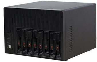 EWAIDI Stockage domestique 8 baies HDD Hot-swap Case NAS IPFS Serveur Châssis Support Mini-itx Carte mère Cloud Computing Serveur