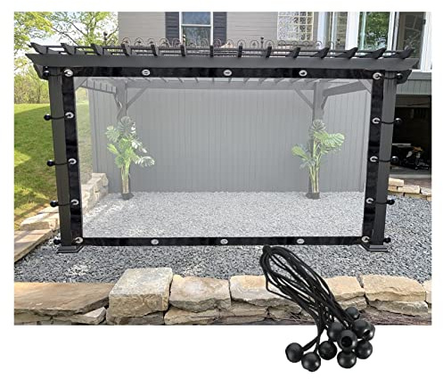 Heavy Duty Waterproof Tarpaulin Canopy Sidewall Curtains for Outdoor Pergola & Patio, Customizable Size 1x2m (3.28x6.56ft), Durable 0.12mm Material