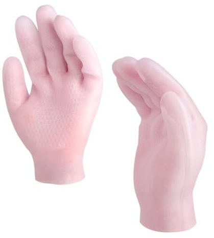 PENIKOKO Sebs Feuchtigkeitshandschuhe in Rosa mit Intensiver Feuchtigkeitsbehandlung und Anti Rutsch Funktion zur Pflege Trockener und Rissiger Hände Beim Peeling