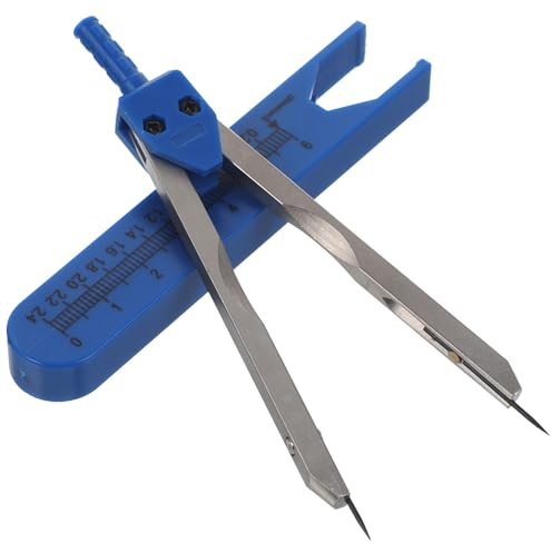 DEARMAMY Electrocardiogram Divider Caliper for Medical Use with Screw-mount Design Blue Metal Measuring Tool for Doctors and Nurses Accurate Wave Measurement with Storage Case