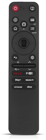 Reemplazo de mando a distancia para LG AKB76046603 Mando a distancia universal Compatible con LG TV AI Magic Remote OLED QNED UHD LED LCD (MR25GA) para modelos 2025 con sistema webOS