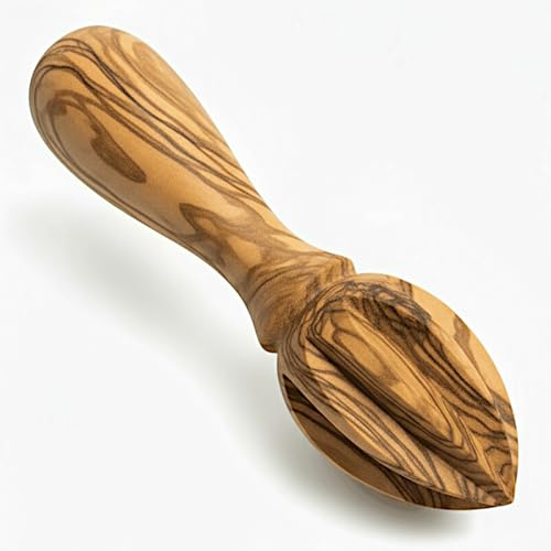Stilux Presse-citron, en bois d'olivier, manuel, d'environ 15 cm, pratique, durable et hygiénique
