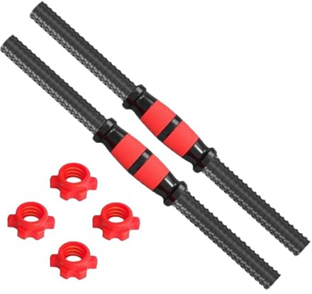KBOLAE 2 st hantelstång rostfritt stål skivstång för träning gym tyngdlyftning 55 cm