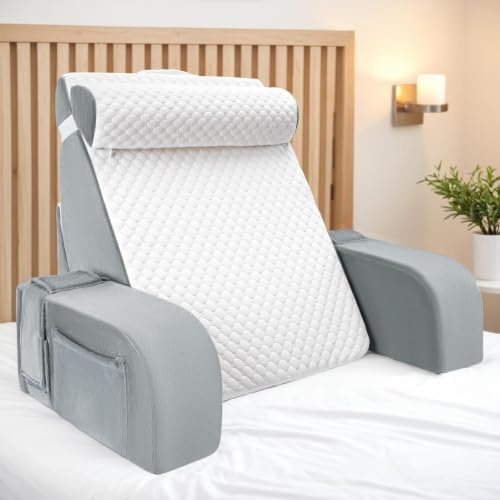 Babenest Groß Lesekissen Bett mit Abnehmbare Nackenrolle & Armlehne