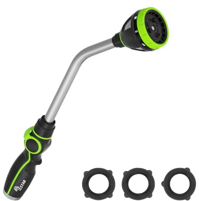 YESTAR 15 Zoll Gartenbrause, Verlängerter Schlauch Rohrspritzpistole mit 8 Sprühbilder Handbrause Garten, Bewässerungsstab für hängenden Korb Rasenbewässerung, Autowäsche, Haustier baden
