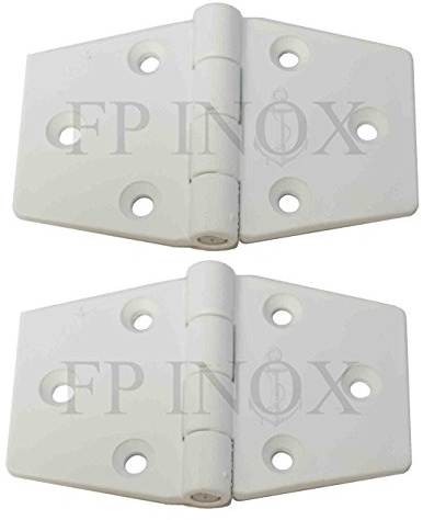 FP INOX Charnière (Lot de 2) Nylon renforcée Blanche 98x60mm