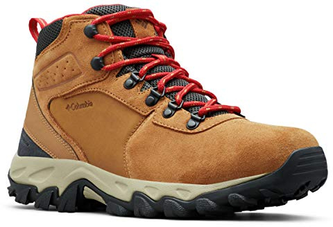 Columbia NEWTON RIDGE PLUS II SUEDE WATERPROOF Chaussures Montantes De Randonnée Et Trekking imperméables Homme, Marron (Elk x Mountain Red), 45 EU