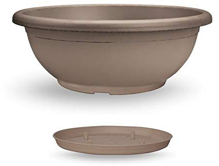 Veca Veneta Casalinghi CIOTOLA NAXOS 50 CM CON SOTTOVASO Avana