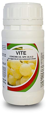 Concime per Vite Liquido fertilizzante specifico per Migliorare la Crescita di Colture in Giardino in Casa e per Piante o Filari in Campo all' Esterno in Vaso 250ml