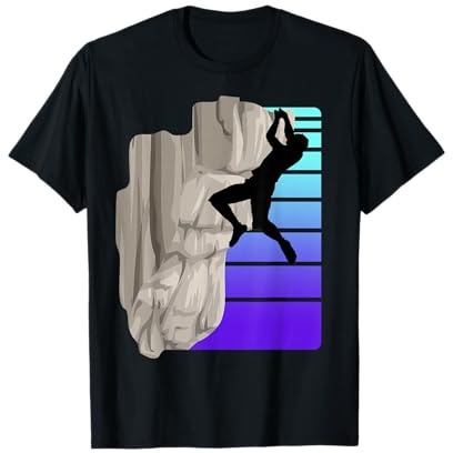 Bouldern Bergsteigen Freiklettern Klettern Motiv T-Shirt