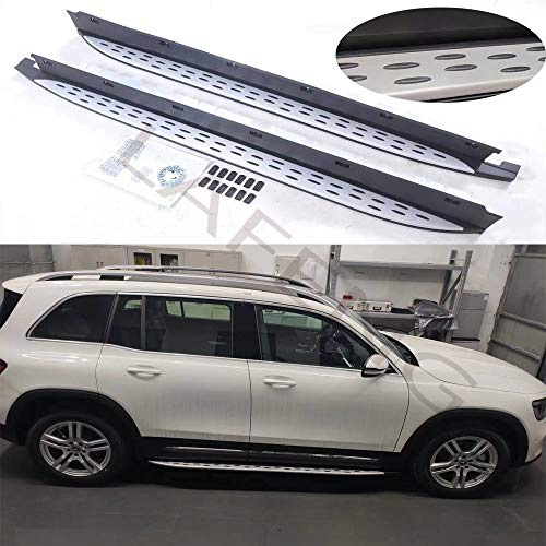 Se adapta a Mercedes Benz GLB 2020 2021 X247 estribos laterales para estribos de estribo, barra de protección para escaleras, 2 unidades.