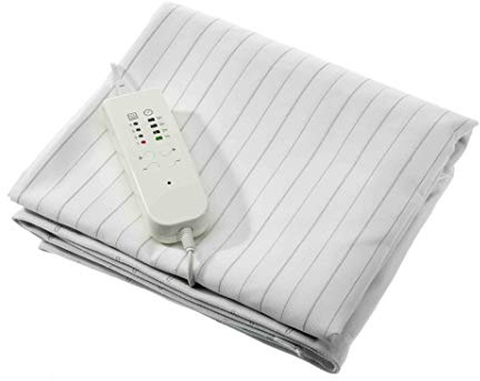 Naimoli's Word |Dolce Dormire Classic| Coprimaterasso Riscaldante Singolo | Tecnologia con fili Conduttivi in Fibra di Carbonio | 80 x 190 cm| Colore Neutro/Bianco | Made in Italy