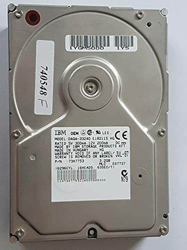 Disque dur IDE IBM DAQA-33240 ATA-3 5400RPM P/N 73H7753 3,2 Go