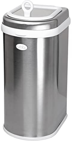 Ubbi Pet Waste Pail, Cat Litter Disposal System, Odour Locking, Chrome