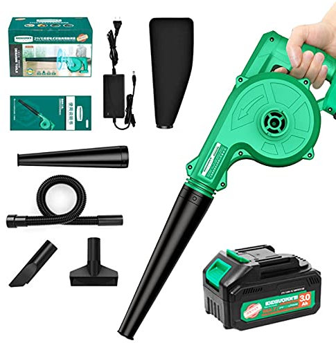 Aspirador, soplador, Soplador de Hojas a Batería, Aspirador jardín terraza, Ligera y ergonómica, inalámbrico (2.0 Ah /3.0Ah /4.0Ah batería de Litio, 1,08 kg, 51x21cm) (Size : 3.0Ah Lithium Battery)