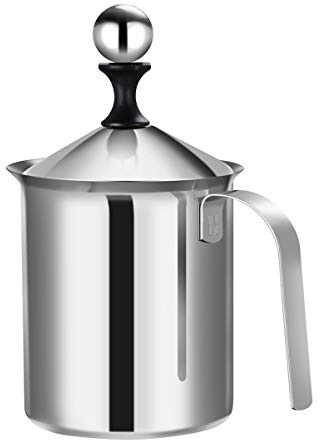 TOPBATHY Batidora De Leche Eléctrica Espumadera Leche Espumador De Acero Inoxidable Fácil De Usar
