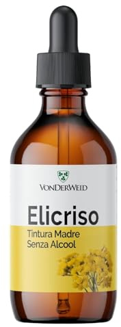 Vonderweid - Elicriso Tintura Madre Analcolica | Estratto Elicriso in Gocce | Integratore Alimentare | Estrazione ad Ultrasuoni | Vegano, Alcool Free | 100 ml