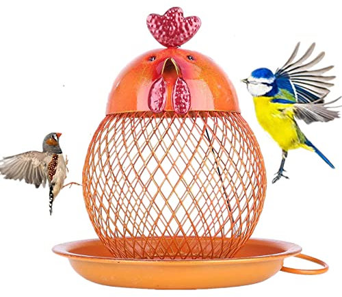 Vogelfutterspender fensterbank Vogelfutterstation Balkon für Wildvögel Freien zur Wasserdichten, ganzjährigen Fütterung von Vögeln,orange