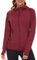AMZSPORT Damen Laufjacke Sportjacke Langarm Trainingsjacke Sweatjacke für Yoga Fitness, Rot XXL