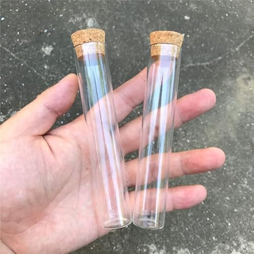 YSANO 50 unids/Lote 22 * 120mm 30ml Botellas Transparentes Transparentes con tapón de Corcho Viales de Vidrio de Calidad alimentaria frascos Botellas de Almacenamiento frascos de Tubo de ensayo