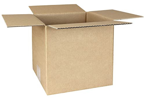 smiley pack 25 Stück Faltkartons 200 x 200 x 200 mm braun Versandkarton Verpackungskartons 20 x 20 x 20 cm aus Wellpappe 1 wellig Karton Pappkarton Versandbox Paket Päckchen