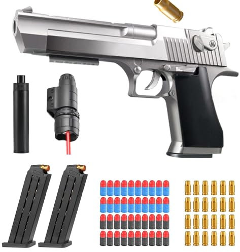 Pistolet Jouet avec Balles Souples,EVA Mousse Jouet Blaster,Pistolet à Balle Molle,Blasters en Mousse,l'entraînement en Sécurité ou au Jeu,pour 14 +