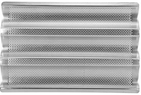 Teglia Per Baguette con 3 Scanalature, Stampo Per Pane Argento, Teglia con Onde, Strumento Per Cuocere Il Pane Per Baguette Artigianali Fatte in Casa, Vassoio Per Pane, Stampo Per Toast.