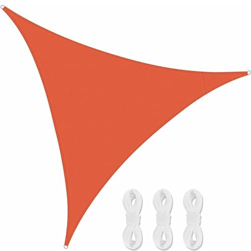 AZHANGYB 2x2x2m Tenda A Vela Triangolare, Vela Ombreggiante Impermeabile, Protezione Raggi UV 98% Tenda da Sole per Giardino Terrazzo Campeggio