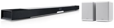 Teufel CINEBAR LUX Surround 5.0 Soundbar-Set mit kabellosen Lautsprechern | Aktiv Rear-Speaker, Dolby Audio, W-LAN, Bluetooth, Multiroom, 4K-Pass-Through, Dynamore 3D, HDMI 3D ARC CEC - weiß