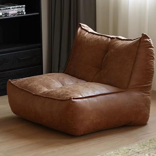 SXBCyan Sitzsack-Stühle-Bezug for Erwachsene, großer Luxus-Sofa-Pouf-Bezug, Kunstleder-Einzelsofa-Bezug, wasserdicht, fauler Sitzsack-Stuhl, ohne Füllstoff, Outdoor-Sitzsack-Couch-Puff