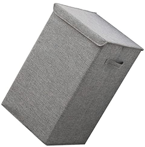 Amosfun Cotton and Linen Storage Box for Laundry Hamper Bedroom Basket Handles Large Capacity Dirty Clothes Container Soft Toy Box for Clothes Organizer Household Use