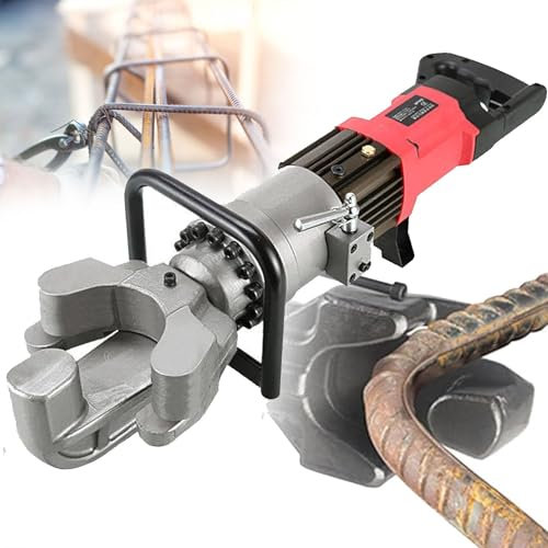 YANGYMM 1100 W Elektrischer Hydraulischer Bewehrungsstahlschneider, 4 – 22 Mm Bewehrungsstahl Innerhalb 2,5 – 3 Sekunden, Einfaches Biegen von Bewehrungsstahl, für Rundstahl/Weichstahl/Gewindestahl