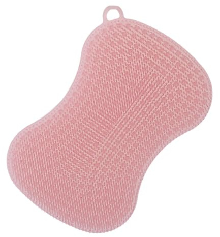 Qutalmi Éponge en Silicone, éponge à Vaisselle en Silicone | Éponge à Vaisselle avec Brosse en Silicone à Poils Souples,Éponge de Cuisine, épurateur de Casserole avec Conception de Trou, épurateur de