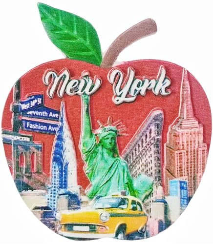 New York Apfel geformt USA Kühlschrankmagnet Tourismus Tourist Souvenir Kühlschrank 3D Dekoration magnetischen Aufkleber Handwerk