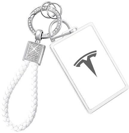 Teenpull Schlüsselhülle mit Schlüsselanhänger Passt für Tesla Schlüsselkartenhalter Model S/X/3/Y Autoschlüssel hülle mit Bling Schlüsselanhänger Auto Zubehör