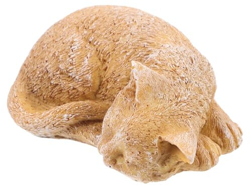 GAROZATION Pet Gedenkstein Katze Resin Tiergrabstein Für Garten Haustier Erinnerungsstatue Zur Ehrung Verstorbener Tiere Haltbar Und Wetterfest