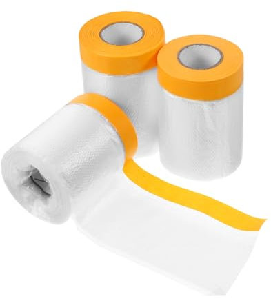 Angoily 3rollen Abdeckpapierrollen Aus Pe-material Selbstklebende Schutzfolie Für Autolack Möbel Fenster Und Wand Langlebige Malerfolie Lackschutzfolie Vorgeklebt Leicht Zu Reinigen