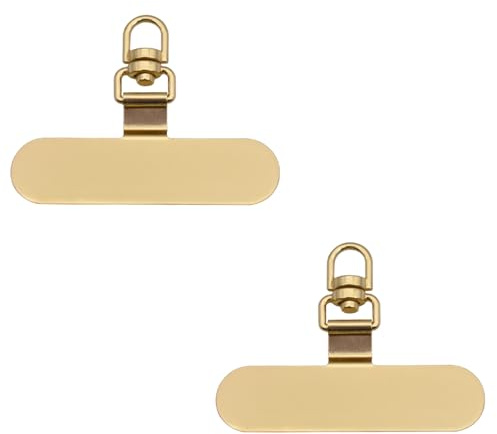 HENOUXIANG Handykette pads Universal, 360° Drehung Handy-Lanyard-Patch Edelstahl Multifunktionales,Universelle Handykette, Handy Sicherung Handyband Adapter Passt alle Handgelenkschlaufen Gold