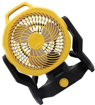 Ldabrye Tragbarer 25,4 cm Camping-Ventilator, Power-Desktop-Bodenventilator für BL1860 BL1850 BL1840 BL1830 BL1820 BL1815 Akku Outdoor-Kühlventilator