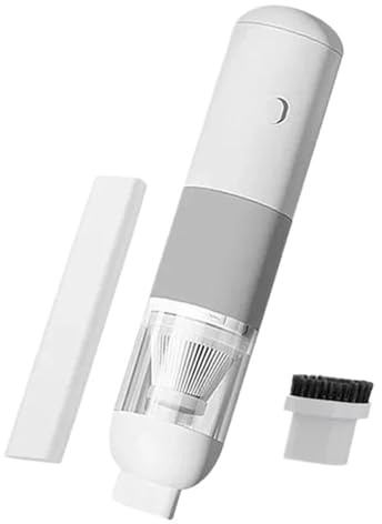 Aspirapolvere Portatile per Auto, 3 in 1, Senza Fili, per Auto, per la Pulizia, Mini raccoglipolvere Portatile per Auto e casa (Nero) (Bianco)