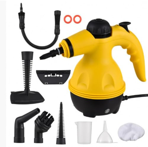 OBEST Limpiador de Vapor de Mano, Limpiador de Vapor Portátil de Alta Temperatura y Alta Presión con 9 Accesorios para Cocina, Sofá, Baño, Coche