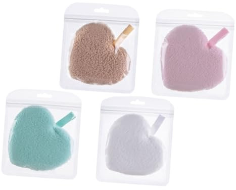 HONITANO 4 pezzi Spugnette per Rimozione ed Esfoliazione Puff per Pulizia e Pori per Donne e Spugna Bagnata e Asciutta