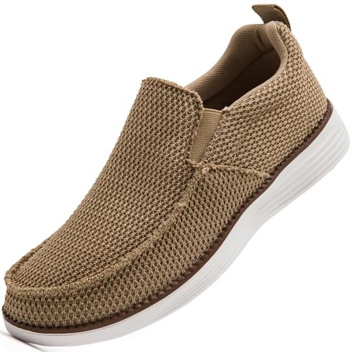Slip on Trainers Men Loafers Casual Boat Shoes Sneakers Dress Shoes | Boat Shoes for Men|Mens Loafers|Sneakers|Soft Dress Business Mesh Shoes|Breathable|Gym|Walking Trainers|Comfy|Lightweight