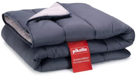 PIKOLIN Home - Relleno Nórdico Reversible Fibra 300 gr - Edredón Cama 180 - Tacto Pluma, Cálido, Transpirable, Color Gris Claro/Gris Natural, 260 x 240 cm