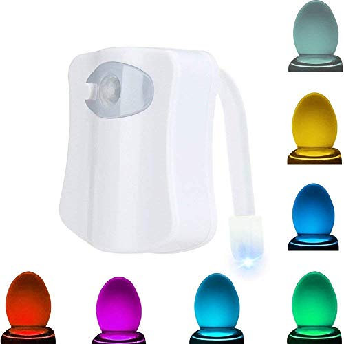 TEMPO DI SALDI Luce Led Per Water WC 8 Colori Illuminazione RGB Bagno Con Sensore Crepuscolare