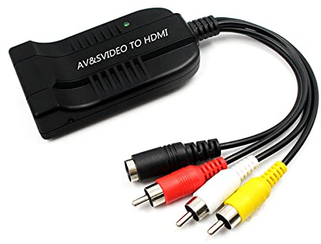 1080P mâle 1080P AV et S-Vidéo RCA vers HDMI Audio Adaptateur Convertisseur avec câble USB S-Vidéo Câble pour HDTV DVD